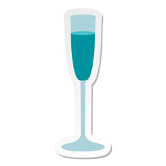 champagne flute sticker