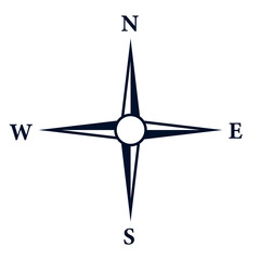 4 point compass icon. Clipart image isolated on white background © dzm1try
