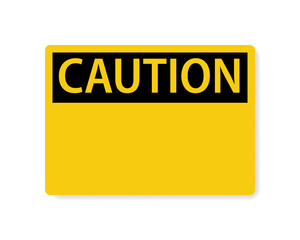 Blank caution sign. Clipart image isolated on white background