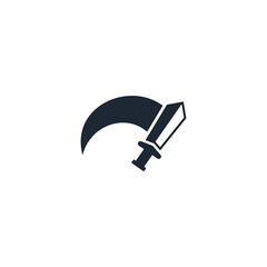 sword icon symbol logo template