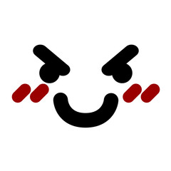 cute mean face icon