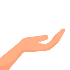 Hand holding nothing image. Clipart image