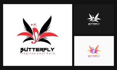 butterfly concept design animal logo