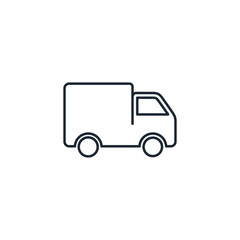 Fototapeta na wymiar truck or delivery van symbol 