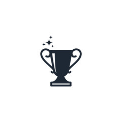 trophy icon champion symbol logo template