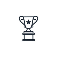 trophy icon champion symbol logo template