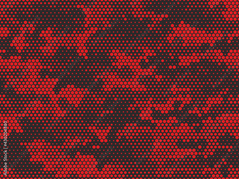 Aufkleber camouflage seamless pattern. abstract camo from hexagonal elements. endless military texture. print 