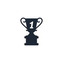 trophy icon champion symbol logo template