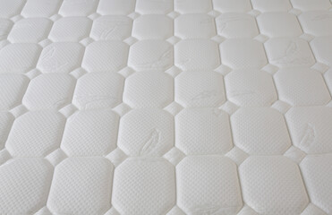 closeup of brand new clean texture white surface mattress