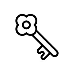 Key Vector Outline icon. Banking and Finance Symbol EPS 10 File