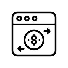 Dollar Exchange Vector Outline icon. Banking and Finance Symbol EPS 10 File