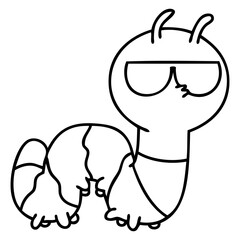 cute bug wearing sunglasses