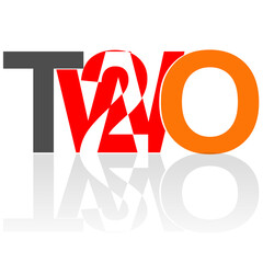 two logo with negative space