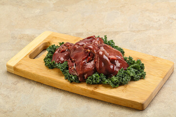 Raw chicken liver for cooking