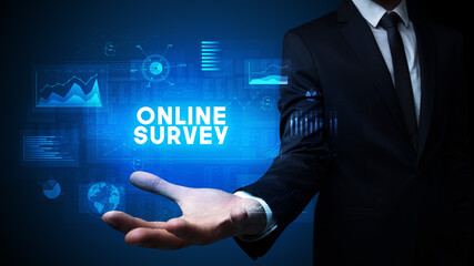 Hand of Businessman holding motivational message