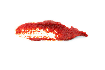 Fresh tomato paste isolated on white background