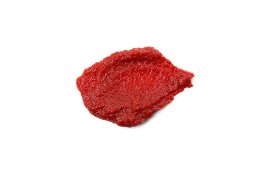 Fresh Tomato Paste Isolated On White Background