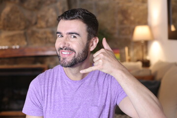 Obraz premium Very attractive man doing the 
