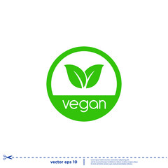 vegan stamp icon symbol