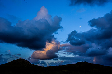 Clouds with moon