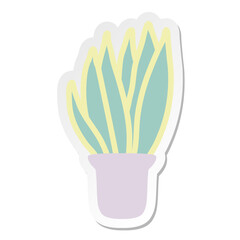 mother in laws tongue snake plant sticker