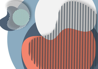 Bright geometric shapes, circle, stripes, fluid. Overlap banner template for social media. Business or technology presentation design template, brochure or flyer template. Vector