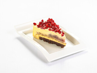 Delicous Cake with pomegranate seeds