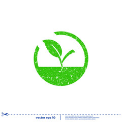 vegan stamp icon symbol