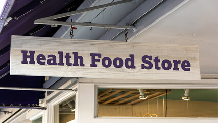 Street Sign HEALTH FOOD STORE