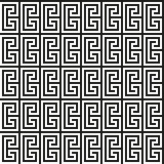 Greek key seamless pattern. Geometric meander. Abstract vector vintage background