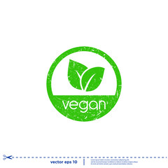 vegan stamp icon symbol