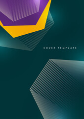 Trendy abstract background. Composition of geometric shapes and lines. Vector