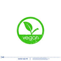 vegan stamp icon symbol