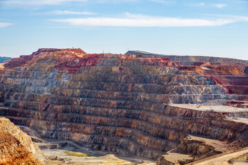 Rio Tinto mining, open pit terraces, Huelva 