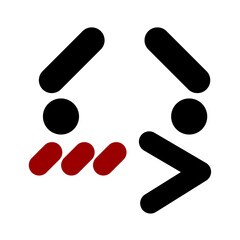 nervous bird face icon