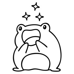 cute amazed frog