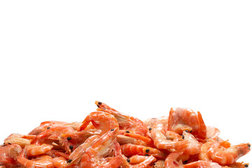 Shrimps isolated on a white background.