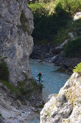 Karwendel Fluss stand up paddeln