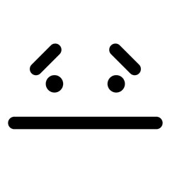 simple surprised face icon