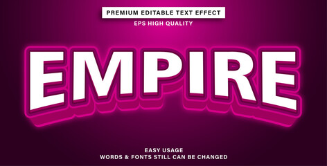 Fototapeta premium editable text effect empire