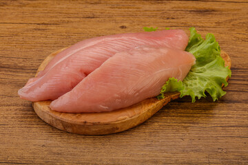 Raw turkey breast for cooking