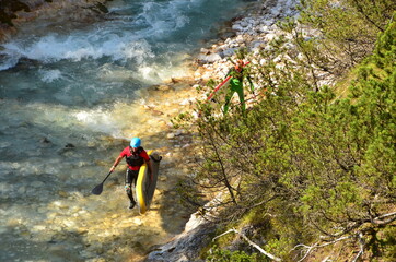 Karwendel Fluss stand up paddeln