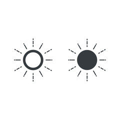 sun icon vector illustration logo template