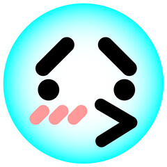 nervous bird face circle