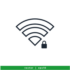 wireless locked icon symbol