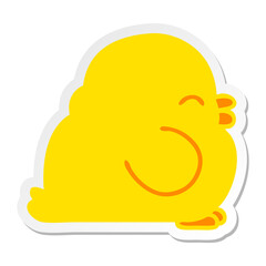 cute fat baby bird sticker