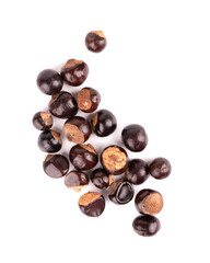 Guarana seed isolated on white background. Dietary supplement guarana, caffeine cource for energy...