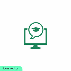 graduation hat icon vector illustration logo template