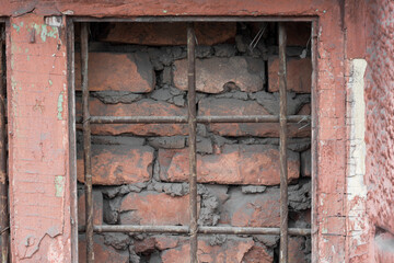 pattern old brick wall close up