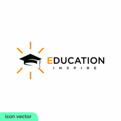 graduation hat icon vector illustration logo template